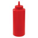 Winco Red Regular Squeeze Bottle, 12 Ounce -- 72 per case.
