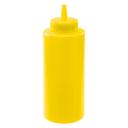 Winco Yellow Regular Squeeze Bottle, 12 Ounce -- 72 per case.