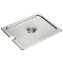 Winco 18/8 Stainless Steel Slotted Cover Only - for 1/2-Size Steam Table Pan.