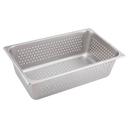 Winco Stainless Steel Perforated Full Size Steam Pan, 6 inch.