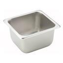 Winco 18/8 Stainless Steel Standard Weight Regular 1/6 Size Steam Table Pan, 4 inch.