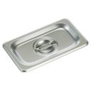 Winco 18/8 Stainless Steel Solid Cover Only - for 1/9-Size Steam Table Pan.