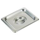 Winco 18/8 Stainless Steel Solid Cover Only - for 1/6-Size Steam Table Pan.