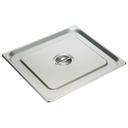 Winco 18/8 Stainless Steel Solid Cover Only - for 2/3-Size Steam Table Pan.