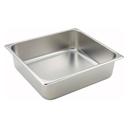 Winco 18/8 Stainless Steel Standard Weight Regular 2/3 Size Steam Table Pan, 4 inch.