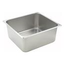 Winco 18/8 Stainless Steel Standard Weight Regular 2/3 Size Steam Table Pan, 6 inch