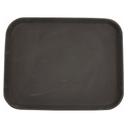 Winco Brown Rectangular Easy Hold Rubber Lined Tray, 14 x 18 inch -- 6 per case.