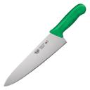 Winco Stal Chefs Knife with Green Polypropylene Handle, 10 inch -- 6 per case.