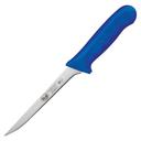 Winco Stal Narrow Boning Knife with Blue Polypropylene Handle, 6 inch -- 6 per case.