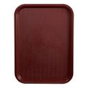 Winco Plastic Burgundy Fast Food Tray, 10 x 14 inch -- 12 per case.