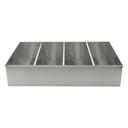 Winco Stainless Steel 4-Compartment Cutlery Bin, 17 inch Length.