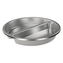 Winco Stainless Steel Round Divided Food Pan.