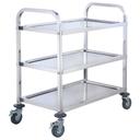 Winco Stainless Steel Premium Quality 3-Tier Trolley/Utility Cart, 30 x 16 x 32 inch -- 1 set.