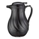 Winco Black Swirl Push Button Insulated Beverage Server, 64 Ounce -- 6 per case.