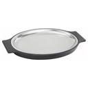 Winco Stainless Steel Oval Sizzle Platter with Bakelite Underliner Set, 11 inch -- 12 set per case.