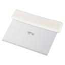 Winco Stainless Steel Blade White Plastic Handle Dough Scraper -- 12 per case.