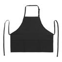 Winco Signature Chef Black Mid Length Bib Apron with 3 Pockets, 24 x 27 1/2 inch -- 60 per case