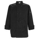 Winco Signature Chef Black Extra Large Tapered Fit Mens Chef Jacket -- 24 per case