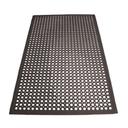 Winco Black Beveled Edge Rolled Rubber Floor Mat, 3 x 5 feet x 1/2 inch