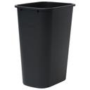 Winco Low Density Polyethylene Black Rectangular Wastebasket, 41 Quart -- 12 per case
