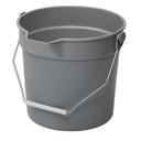 Winco Gray Polypropylene Utility Pail with Pour Spout and Molded Graduation, 14 Quart -- 12 per case