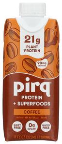 Pirq Coffee Plant Protein Shake, 11 Fluid Ounce -- 12 per case