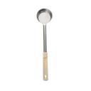 Stainless Steel One Piece Perforated Portioner with Beige Handle