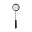 Stainless Steel One Piece Perforated Portioner with Black Handle