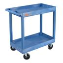 Luxor Blue Heavy Duty Two 32 x 18 inch Tub Shelves Cart