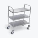 Luxor All Stainless Steel Three Shelf Cart, 26 x 16 x 37 inch