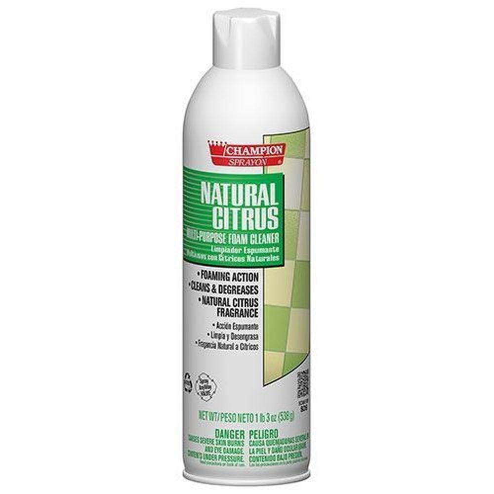 Champion Sprayon Natural Citrus Foam All-purpose Cleaner, 19 Ounce Aerosol -- 12 Per Case