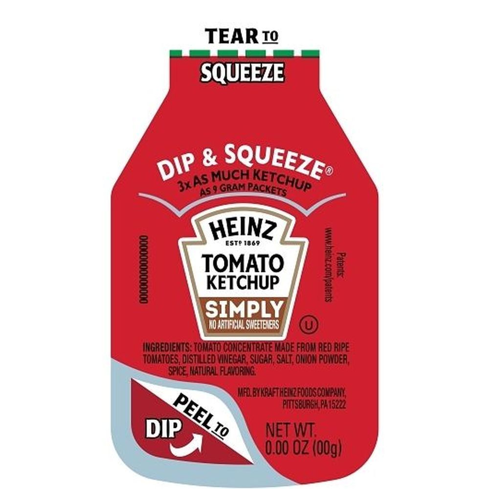 Heinz Simply Dip And Squeeze Tomato Ketchup, 26 Gram -- 500 Per Case