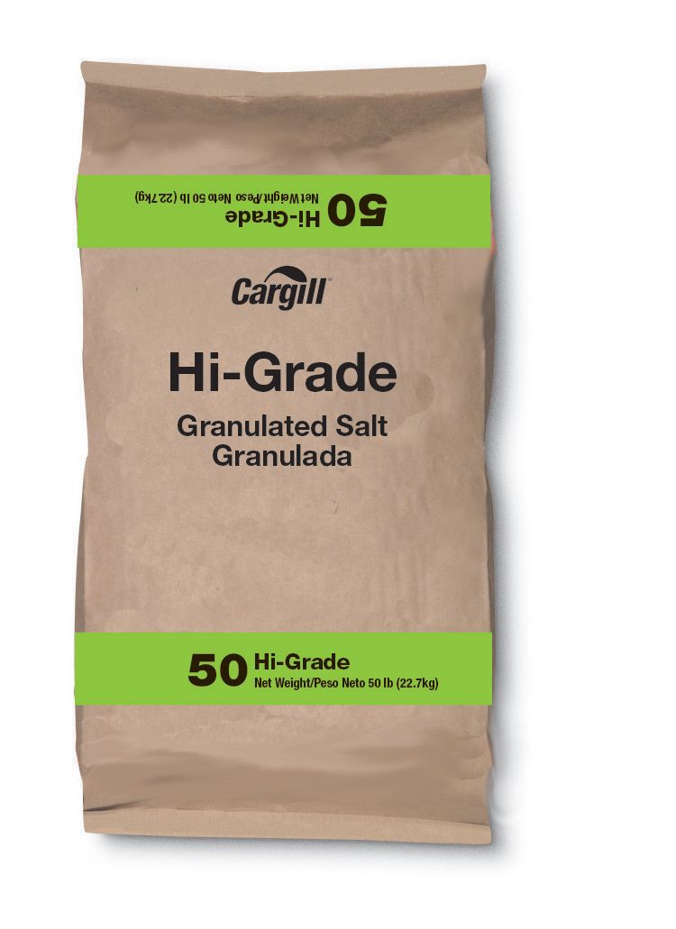 Cargill Salt Hi Grade Evaporated Salt, 50 Pound