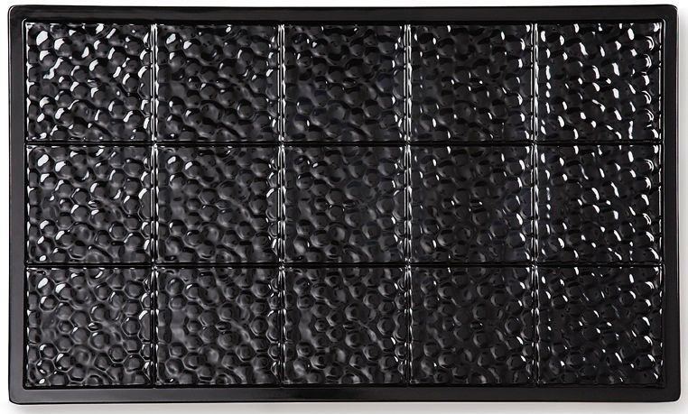 Get Enterprises Melamine Black Solid Full Size Tile, 21.5 X 13 Inch