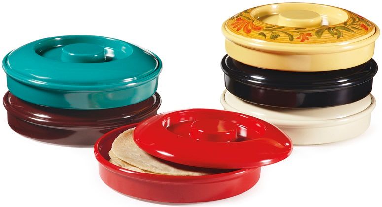 Get Enterprises Red Tortilla Server With Lid, 7.75 Inch -- 24 Per Case
