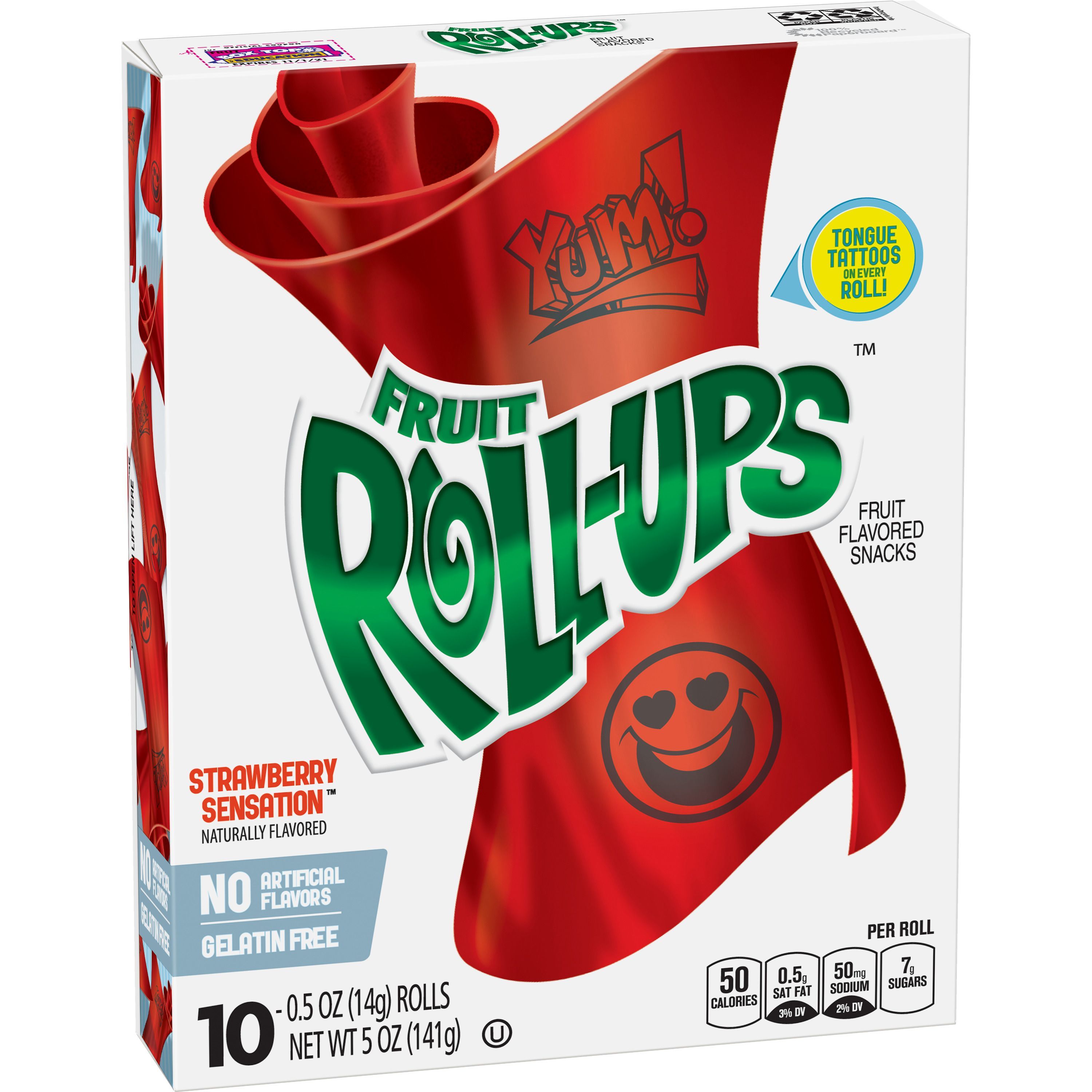 Fruit Roll-ups, Strawberry Sensation, 5 Ounce -- 10 Per Case