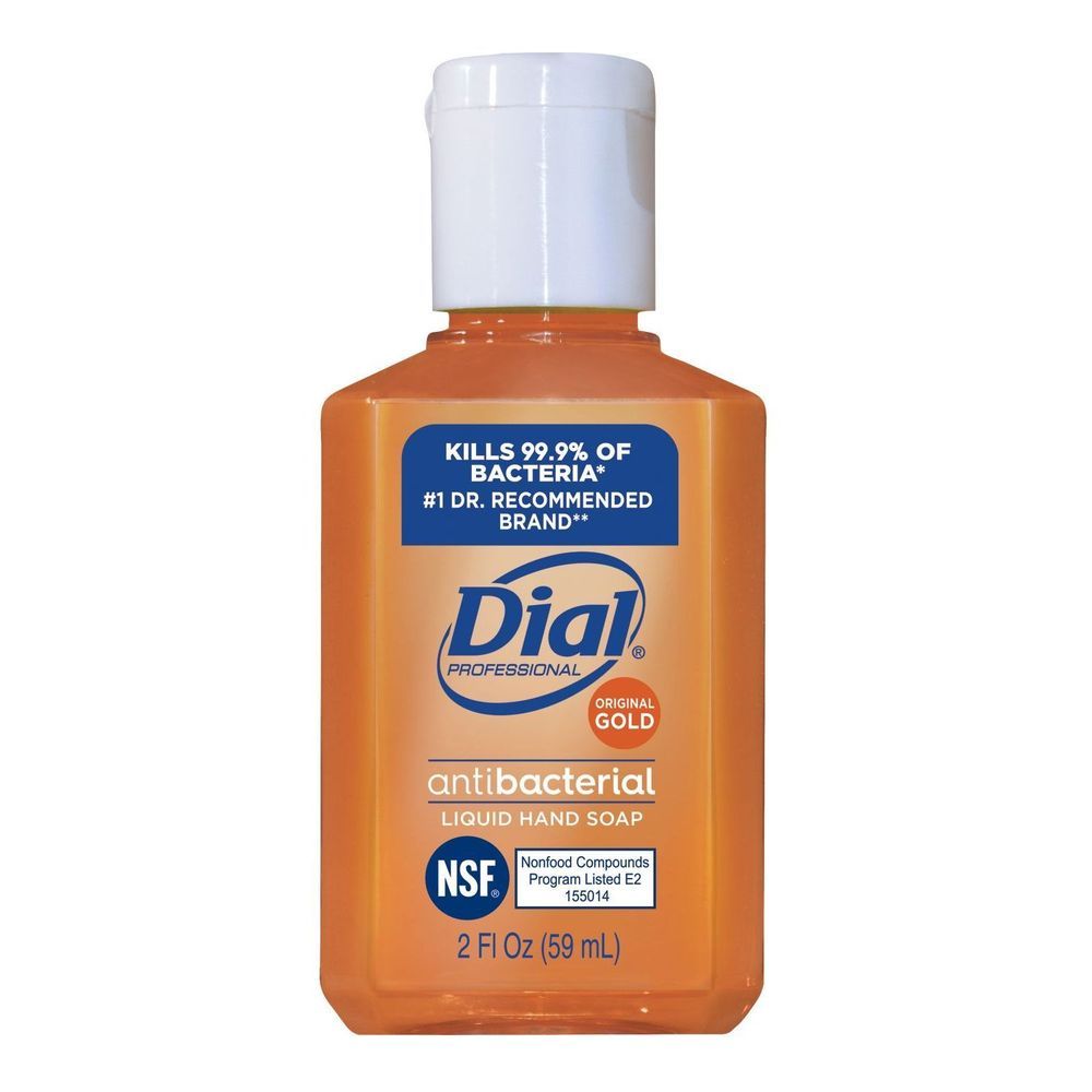 Dial Original Gold Antibacterial Liquid Hand Soap, 2 Ounce -- 144 Per Case