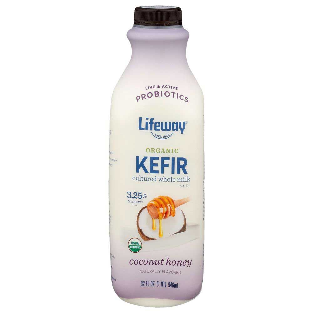 Lifeway Organic Coconut Honey Whole Milk Kefir, 32 Fluid Ounce -- 6 Per Case