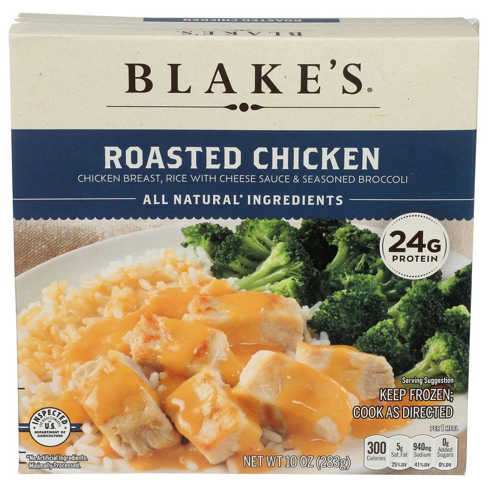 Blakes Roasted Chicken With Cheese Sauce And Seasoned Broccoli Meal, 10 Ounce -- 8 Per Case