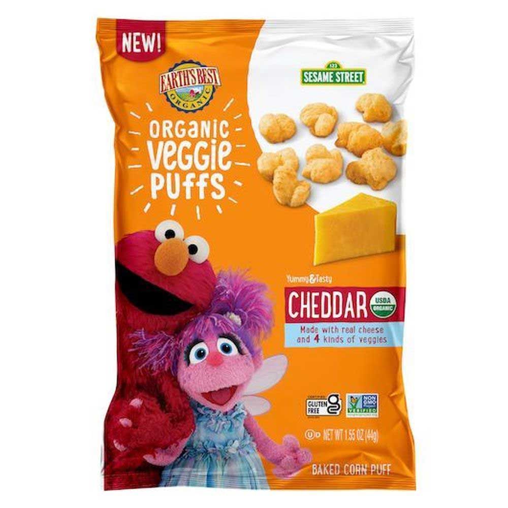 Earth's Best Sesame Street Cheddar Puffs, 1.55 Ounce -- 4 Per Case