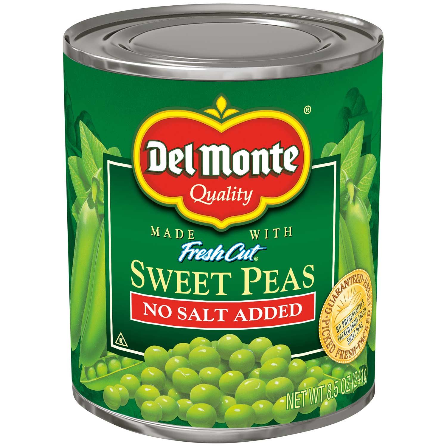 Del Monte No Salt Added Sweet Peas, 8.5 Ounce -- 12 Per Case