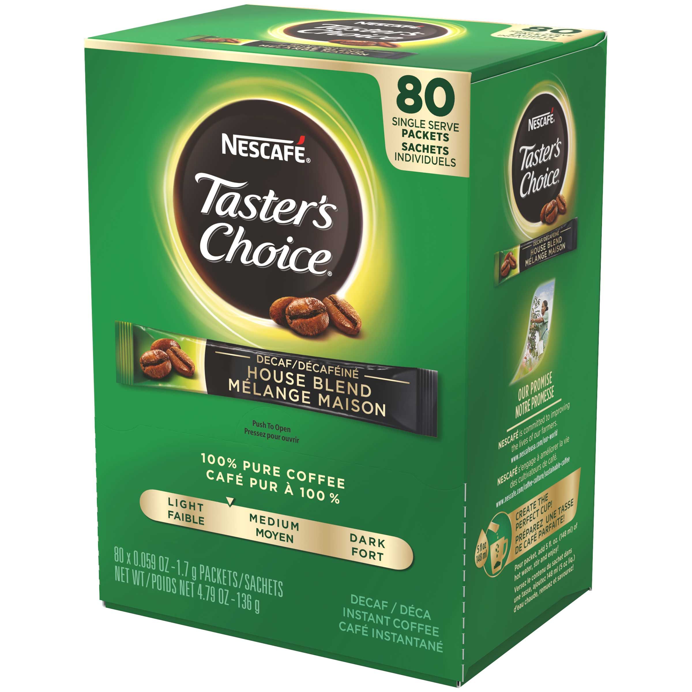 Taster's Choice Decaffeinated Instant Coffee, 80 Count -- 6 Per Case