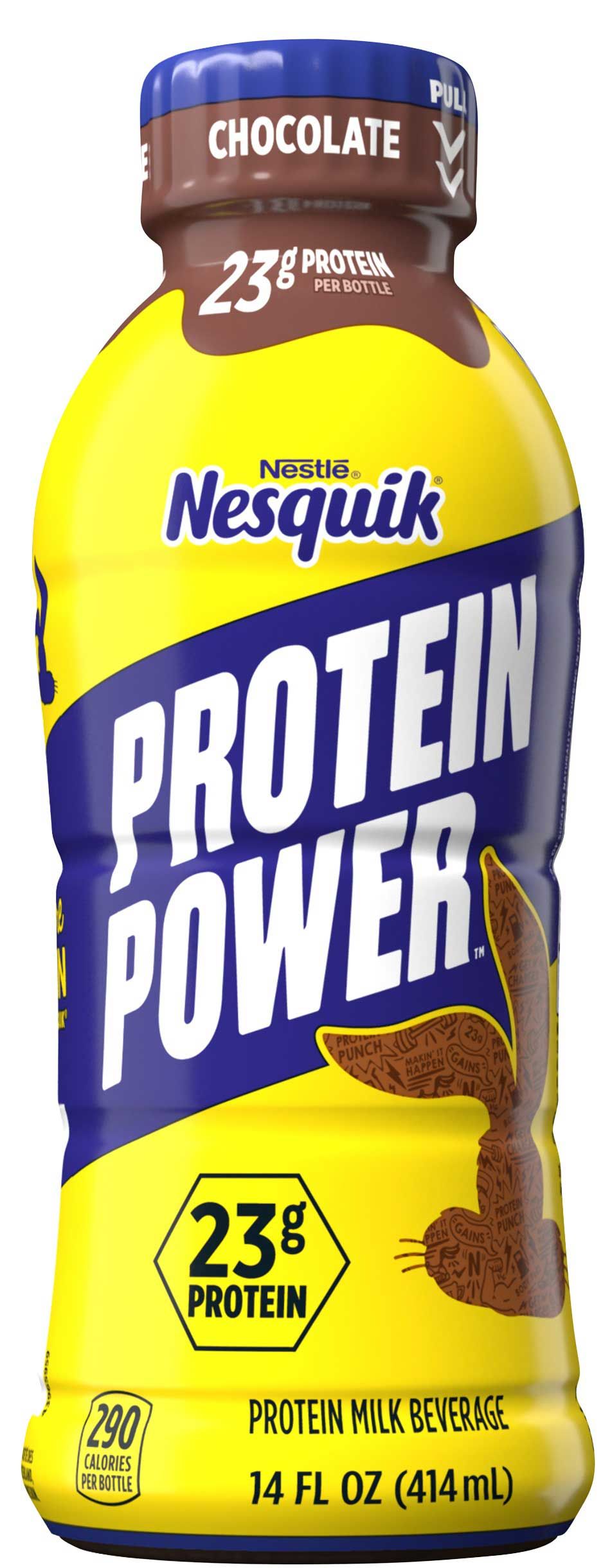 Nestle Nesquick Protein Power Chocolate Milk, 14 Fluid Ounce -- 12 Per Case
