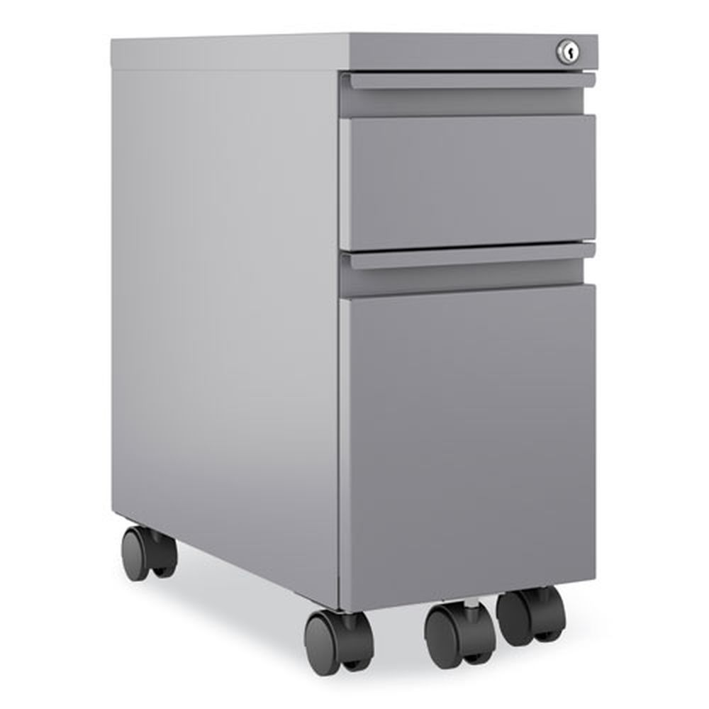 Hirsh Industries 2 Drawer Box/file Legal/letter Arctic Silver Zip Mobile Pedestal File, 10 X 19.88 X 21.75 Inch