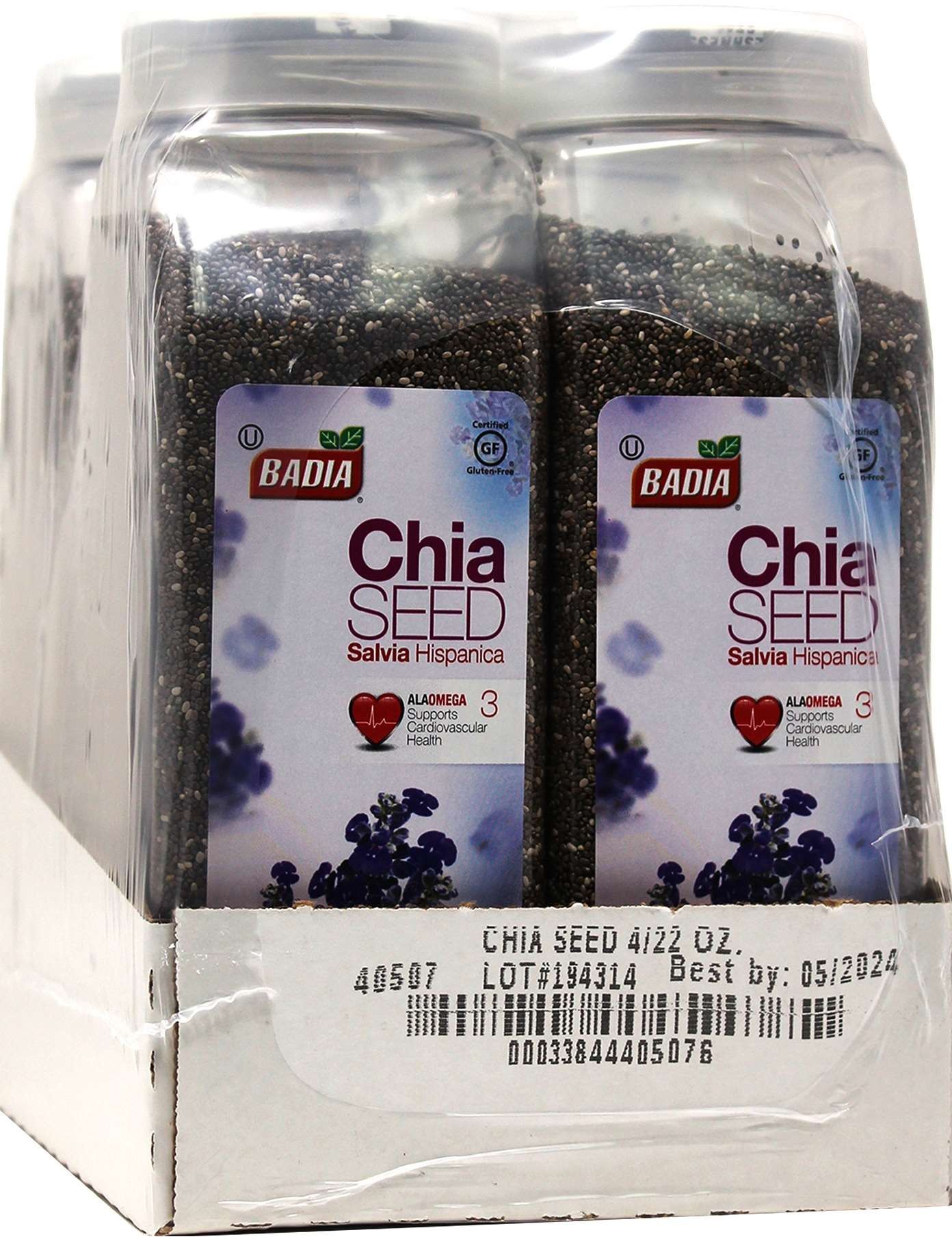 Badia Chia Seed, 22 Ounce Bottle -- 4 Per Case