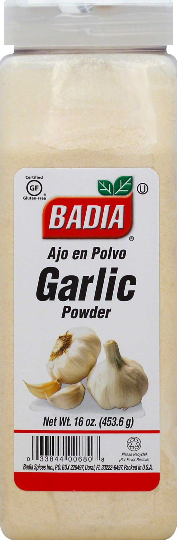 Badia Garlic Powder, 16 Ounce Bottle -- 6 Per Case