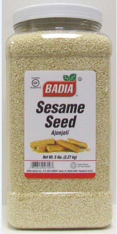 Badia Hulled Sesame Seed, 5 Pound -- 4 Per Case