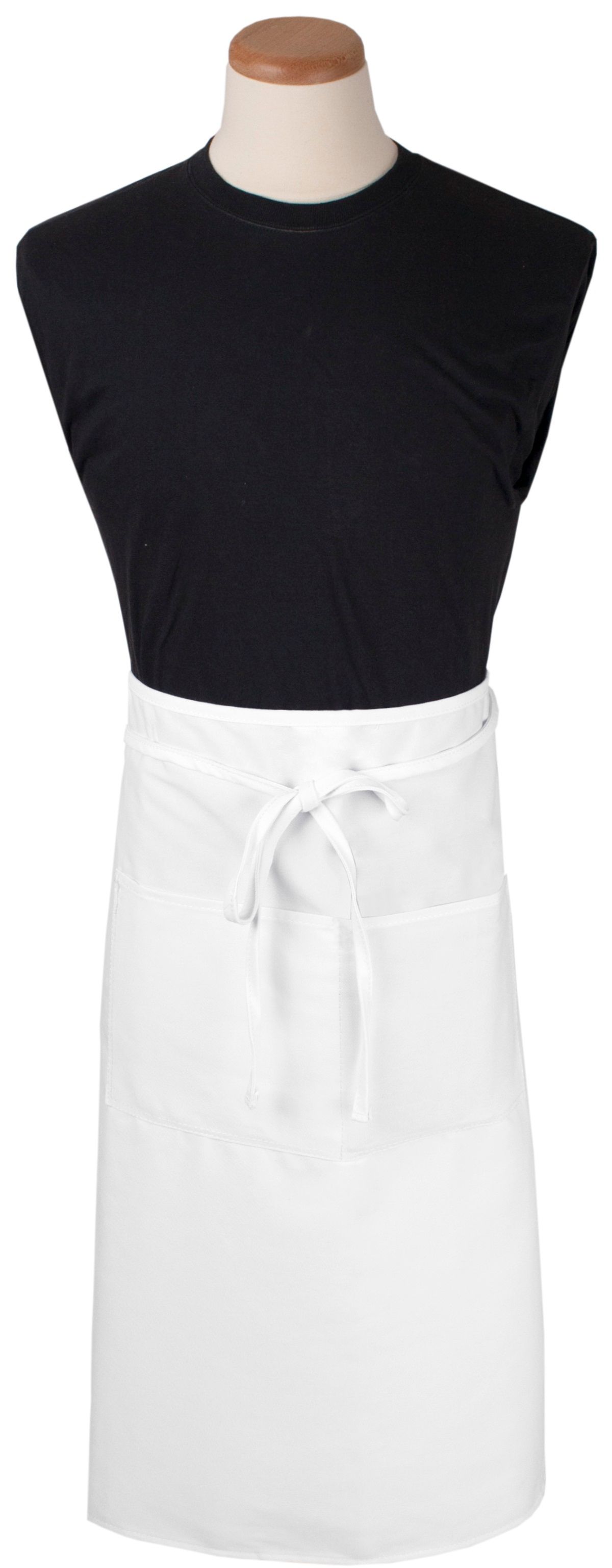 Chef's Line Bistro White 2 Pockets Waist Apron