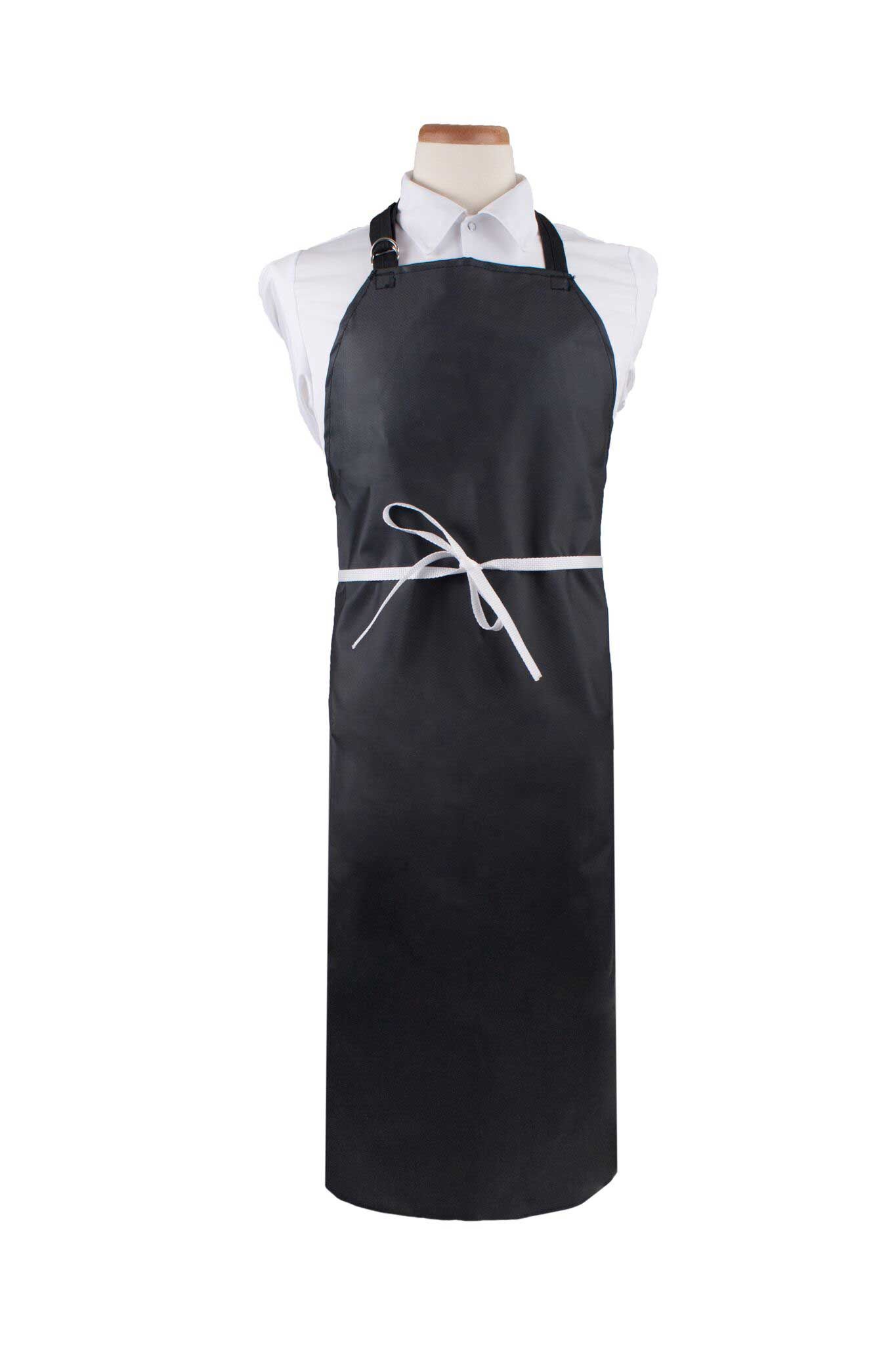 Chef's Line Black No Pocket Bib Apron