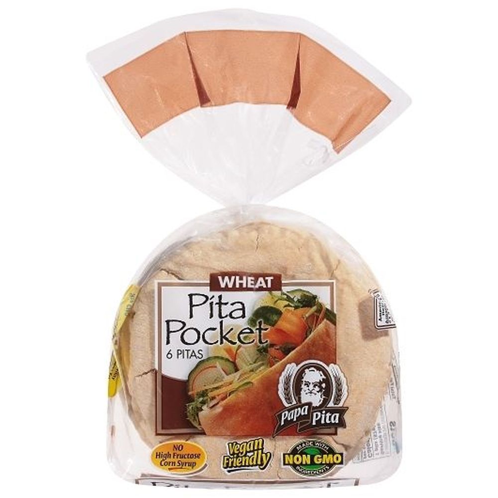 Papa Pita Wheat Pita Pocket, 12 Ounce -- 24 Per Case
